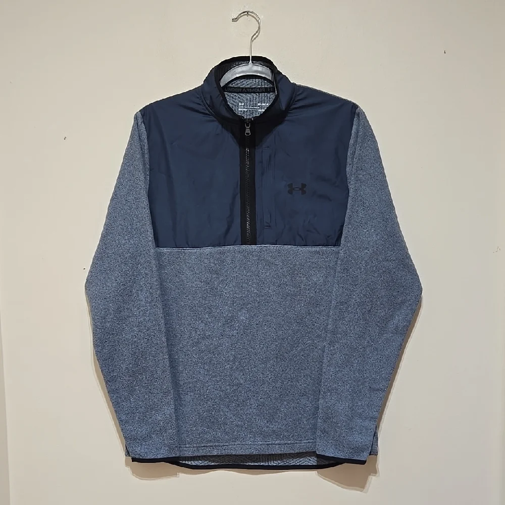Under Armour Men's Coldgear 1/2 Zip Blue Pullover